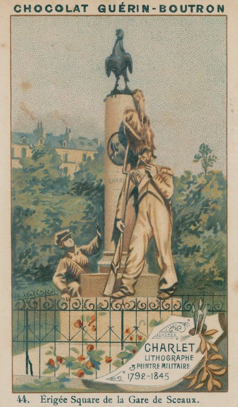 Charlet, litograf och militärmålare, 1792-1845, Erigee Square de la Gare de Sceaux av French School