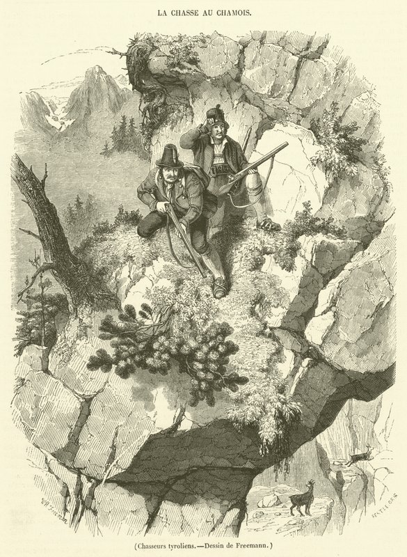 tyrolska jägare (gravyr) av French School