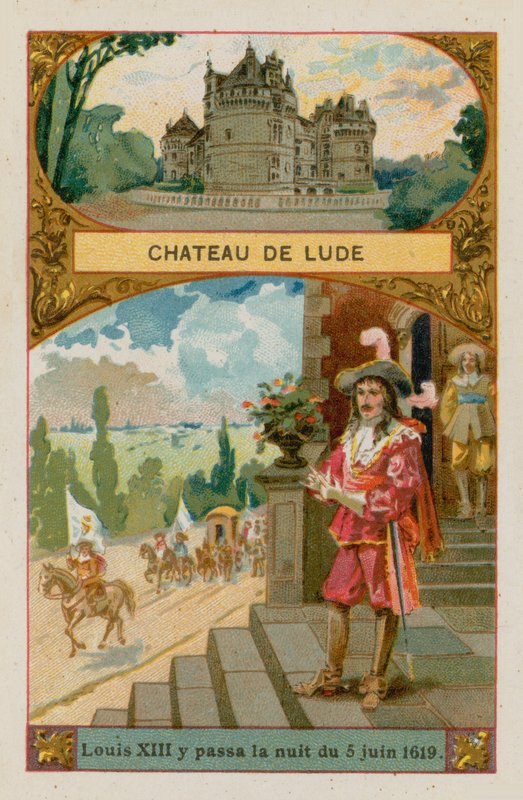 Chateau de Lude, där Ludvig XIII (1601-1643) tillbringade natten till juni 1619 av French School