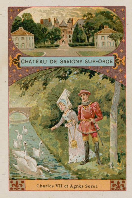 Slottet i Savigny-sur-Orge av French School