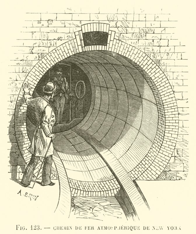 New Yorks Atmospheric Railroad (gravyr) av French School