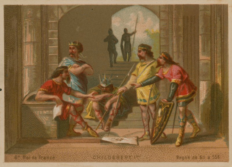 Childebert I, kung av Frankrike (ca 496-558) av French School