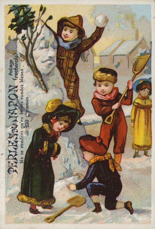 Barn som bygger snögubbe, Perles Du Japon av French School