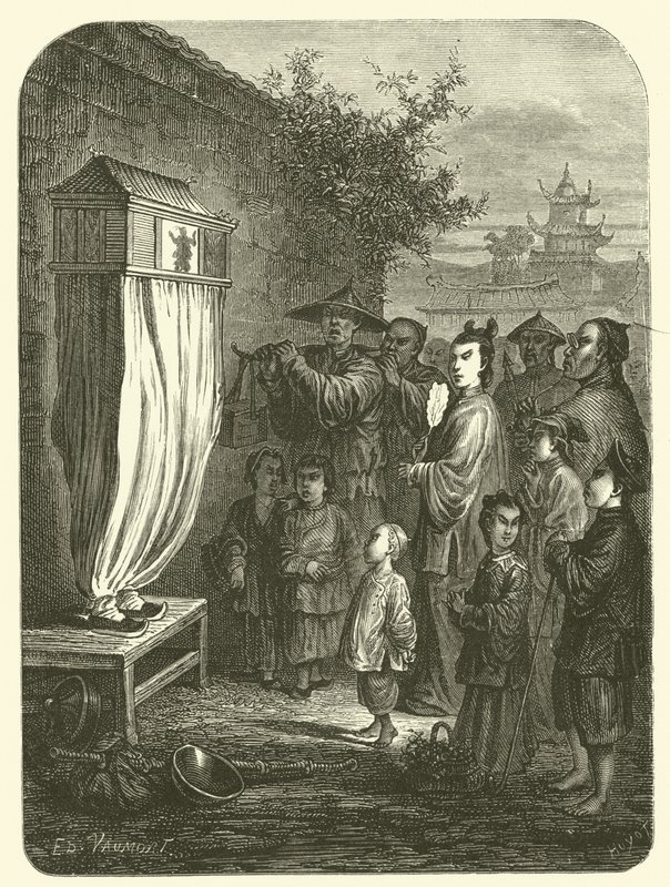 Kinesiska skuggor (gravyr) av French School