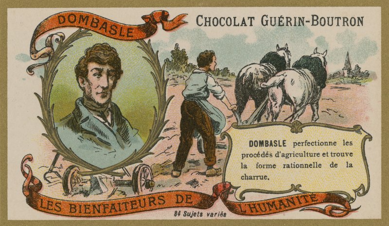 Choklad Guerin-Boutron handelskort, Christophe Mathieu de Dombasle av French School
