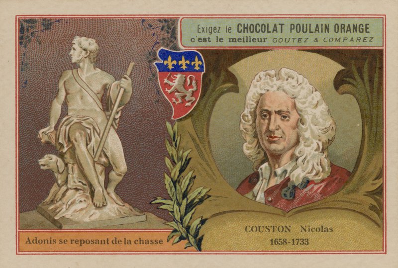 Choklad Poulain Orange handelskort av French School