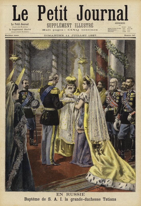 Dop av storhertiginnan Tatiana av Ryssland, 1897 av French School