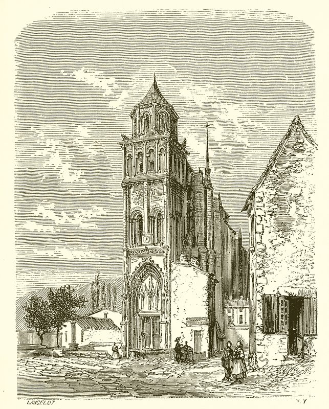 Kyrkan Sainte-Radegonde i Poitiers av French School