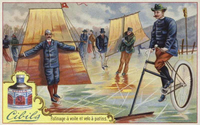 Cibils-kort med skridskoåkning av French School