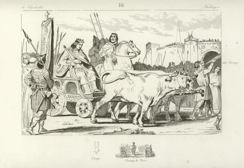 Clovis III, marionett, frankisk kung av Austrasien av French School