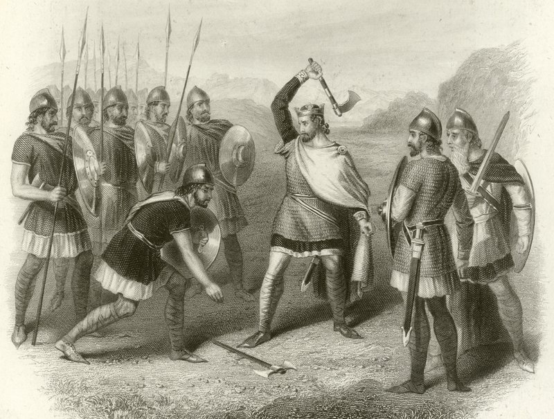 Clovis och hans rebelliska soldat, 487 av French School