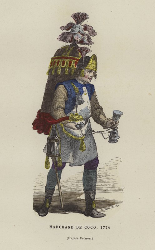Kokosnötsförsäljare, 1774 av French School
