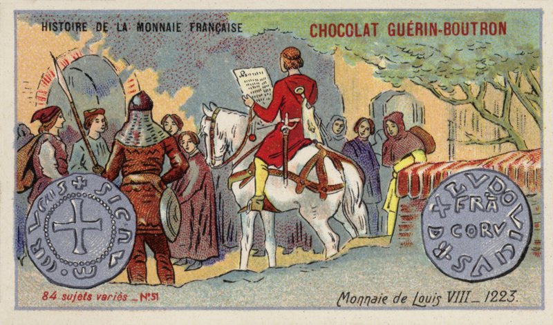 Mynt av Ludvig VIII av French School