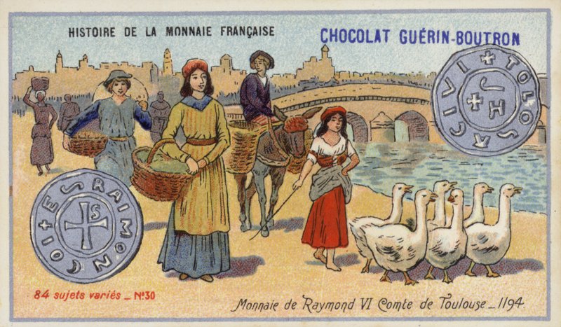 Mynt av Raymond VI, greve av Toulouse av French School