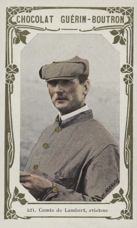 Comte de Lambert, flygare (färgad bild) av French School