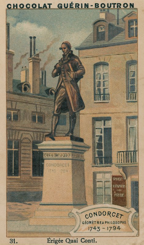 Condorcet, lantmätare och filosof, 1743-1794, Erigee Quai Conti av French School