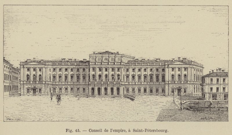 Rikets råd, i Sankt Petersburg (gravyr) av French School