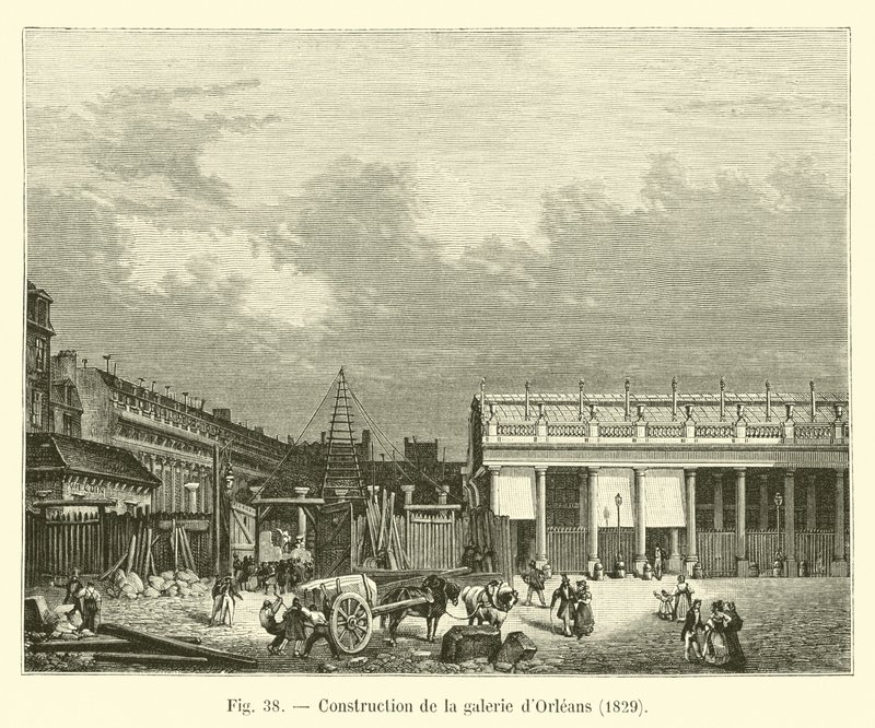 Konstruktion av Orleans Gallery, 1829 av French School