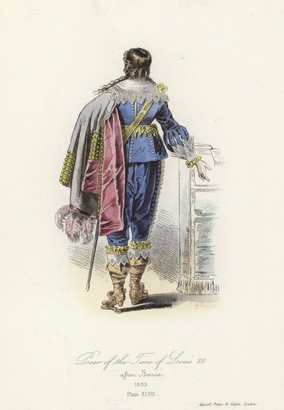 Kostym från Ludvig XIII av Frankrikes tid av French School