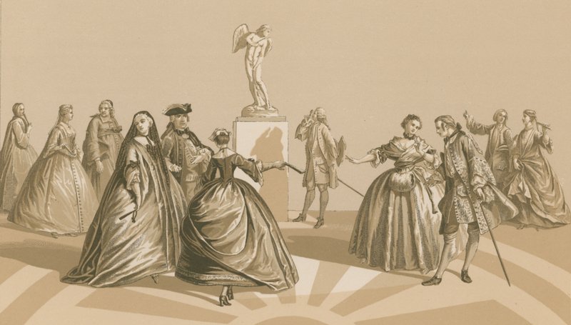 Dräkter, 1720-1740 av French School