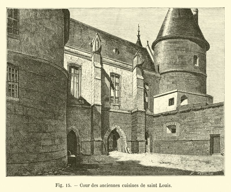 Gården till de gamla köken i Saint Louis av French School
