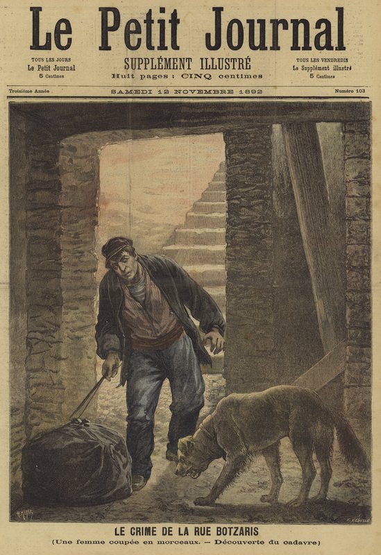 Omslag till Le Petit Journal, 12 november 1892 av French School