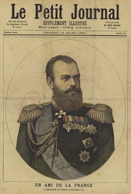 Omslag till Le Petit Journal, 14 mars 1891 av French School