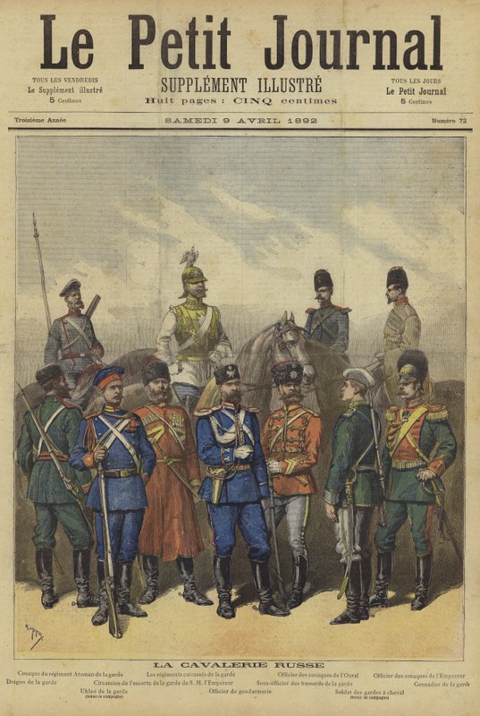 Omslag till Le Petit Journal, 9 april 1892 av French School