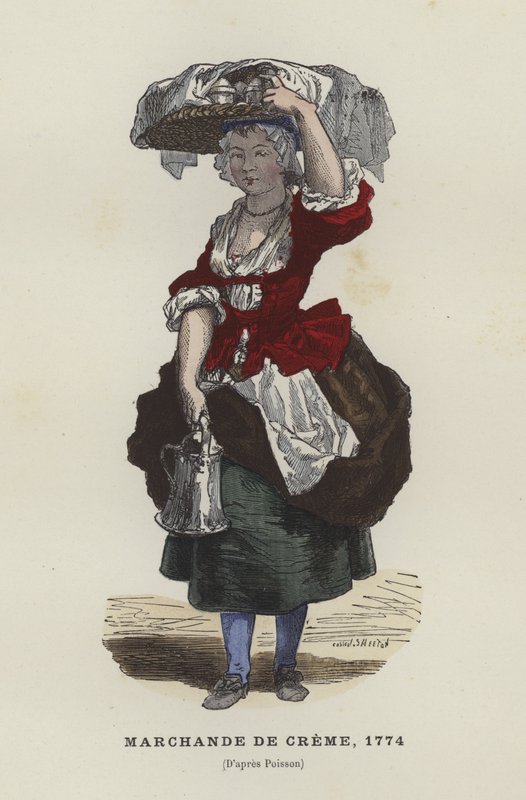 Gräddförsäljare, 1744 av French School