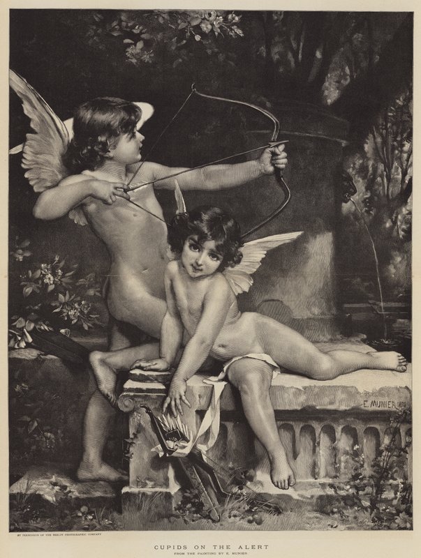 Amor på alerten (gravyr) av French School