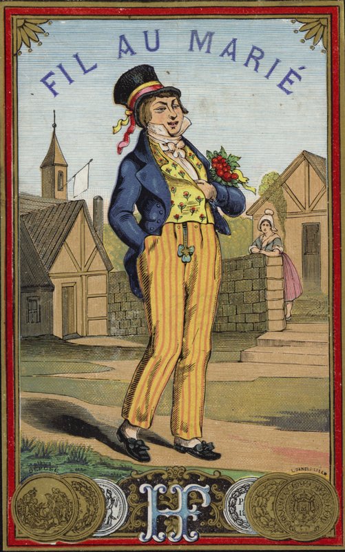 Dapper Gentleman ute på en promenad av French School