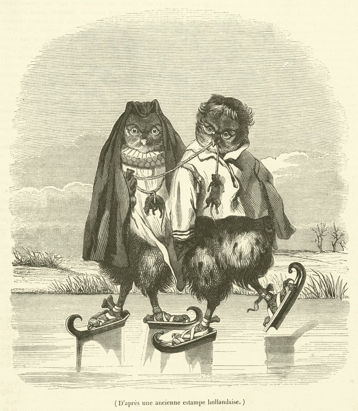 Från ett gammalt holländskt tryck (gravyr) av French School