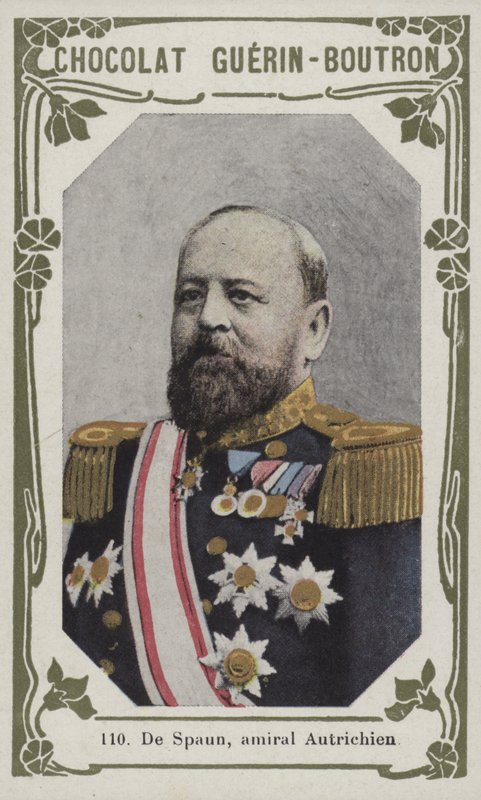 De Spaun, österrikisk amiral (färgat foto) av French School