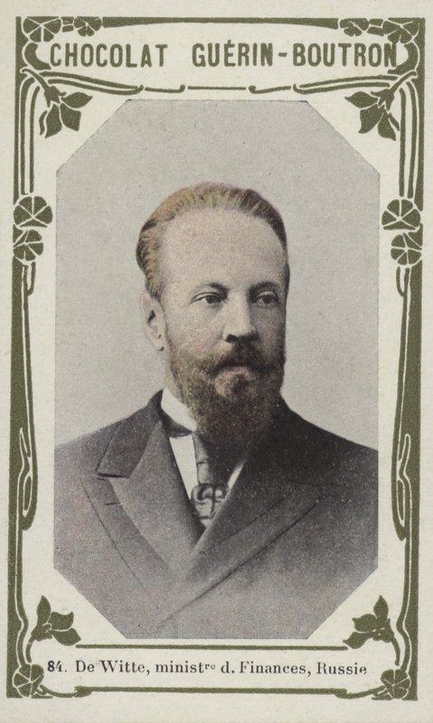 De Witte, finansminister, Ryssland (färgad bild) av French School