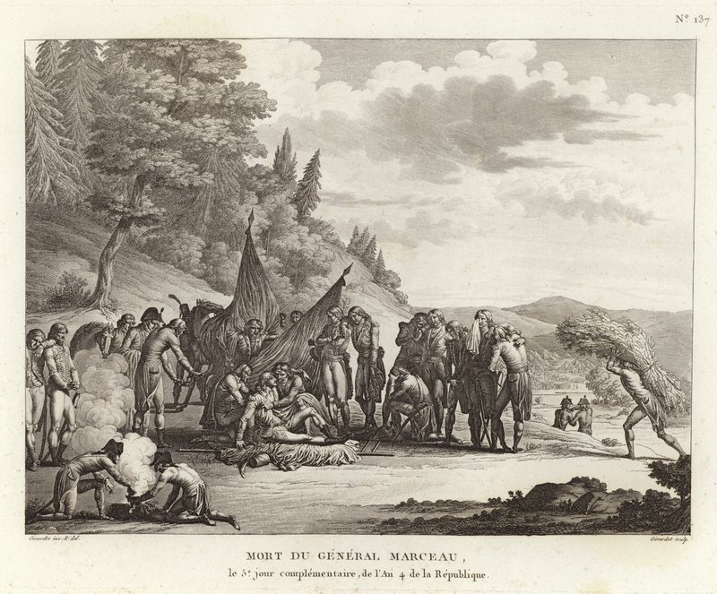 General Francois Severin Marceau-Desgraviers död av French School