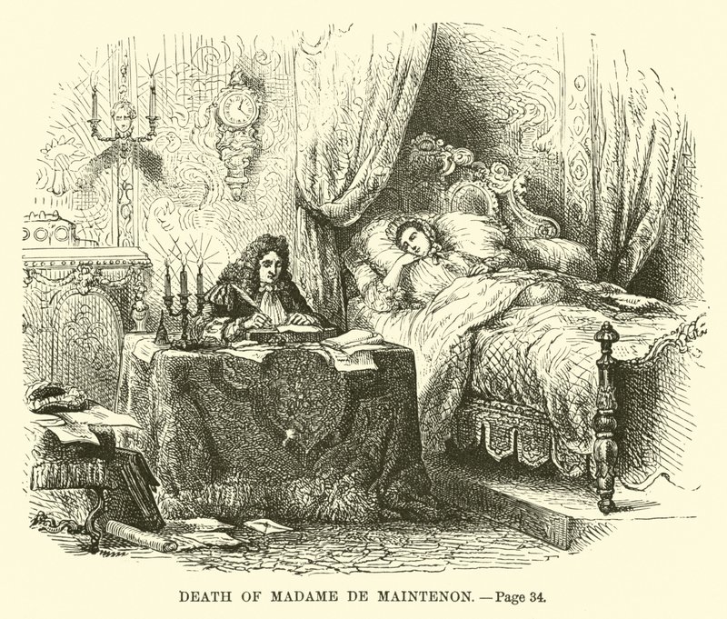 Madame de Maintenons död av French School