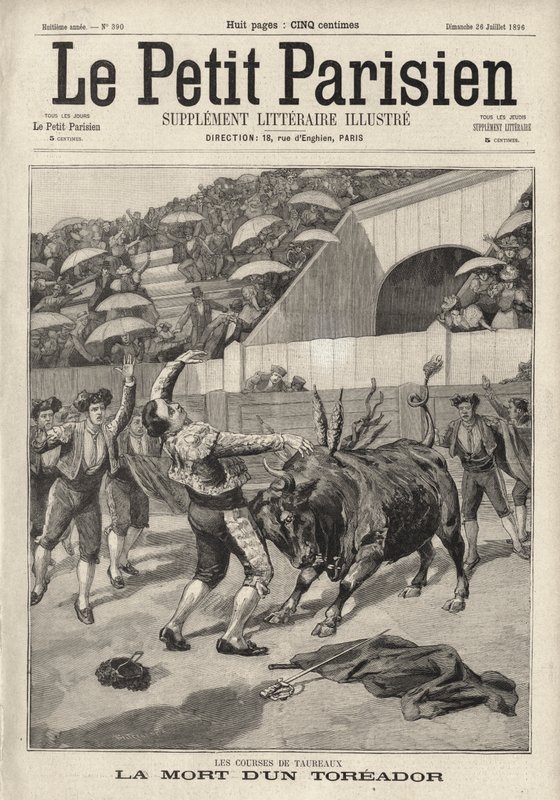 Den spanske tjurfäktaren El Tito dog i Perpignan, Frankrike av French School