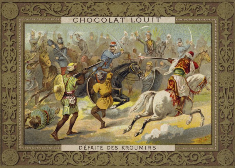 Kroumirernas nederlag av fransmännen, Tunisien, 1881 av French School