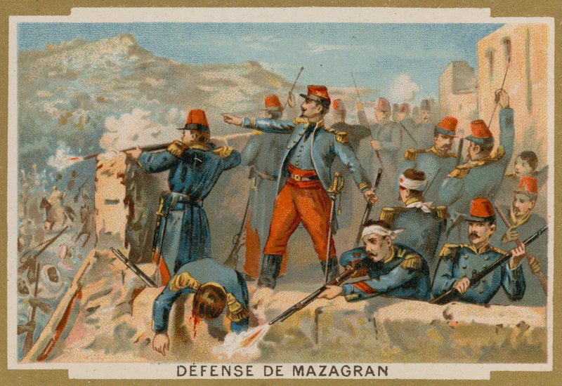 Försvar av Mazagran av fransmännen, Algeriet, 1840 av French School