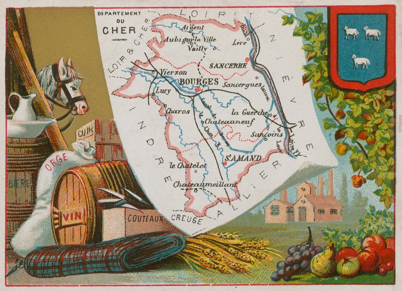 Department of Cher i Centre Region i Frankrike av French School