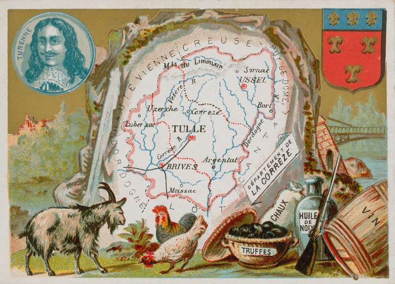 Department of Correze i södra centrala Frankrike av French School