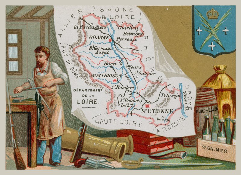 Department of Loire i centrala Frankrike av French School