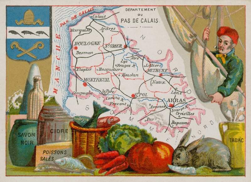 Departementet Pas-de-Calais i norra Frankrike av French School