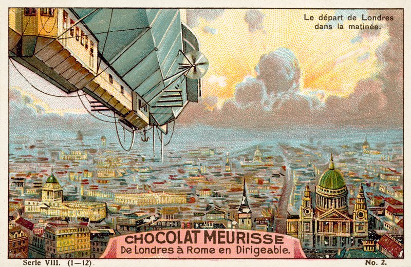 Avgång från London på morgonen (chromolitho) av French School