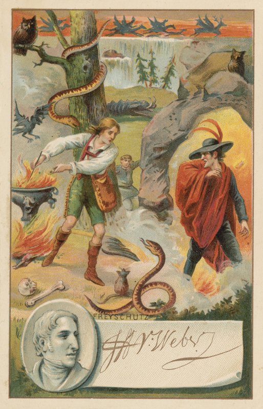 Der Freischuetz (skytten), opera av Carl Maria von Weber av French School