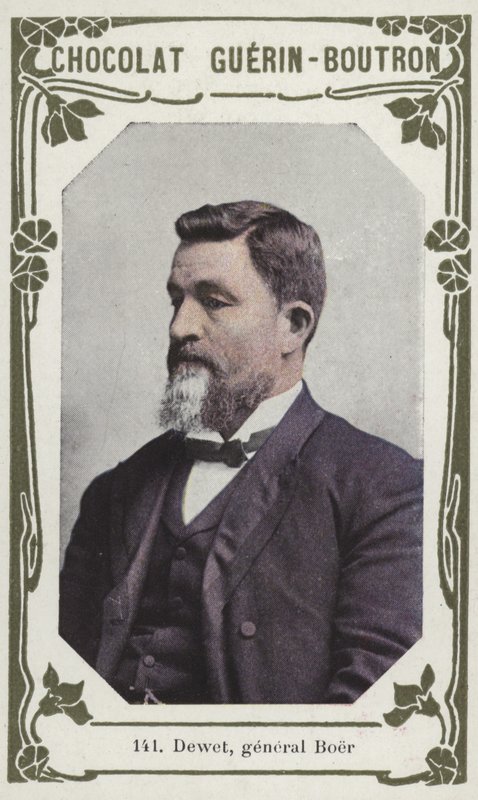 Dewet, general Boer (färgad bild) av French School