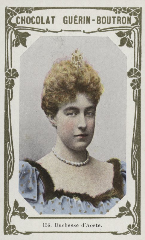 Duchesse dAoste (färgad bild) av French School