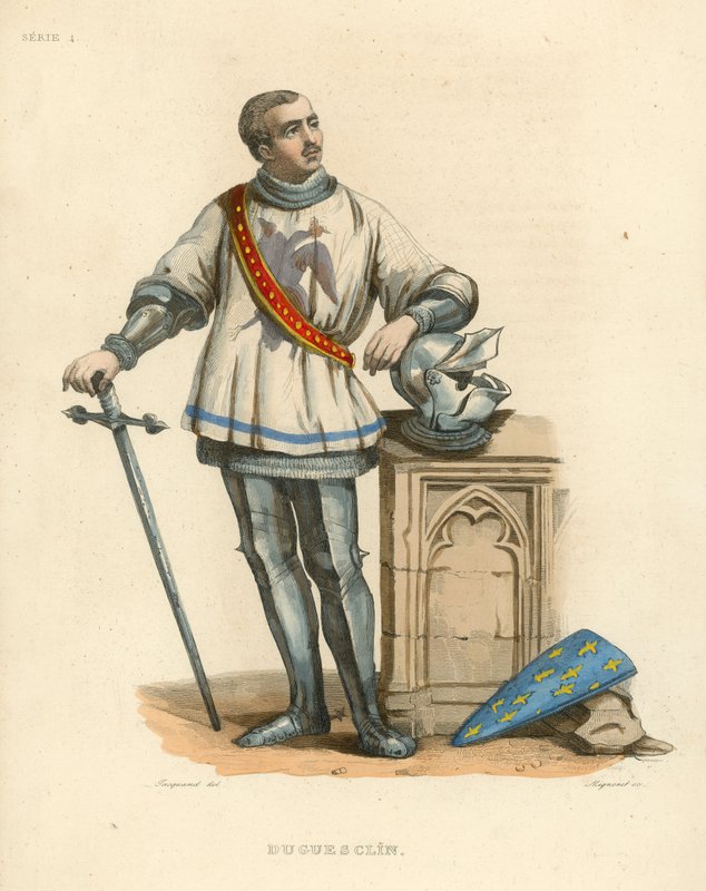 Duguesclin (färgad gravyr) av French School