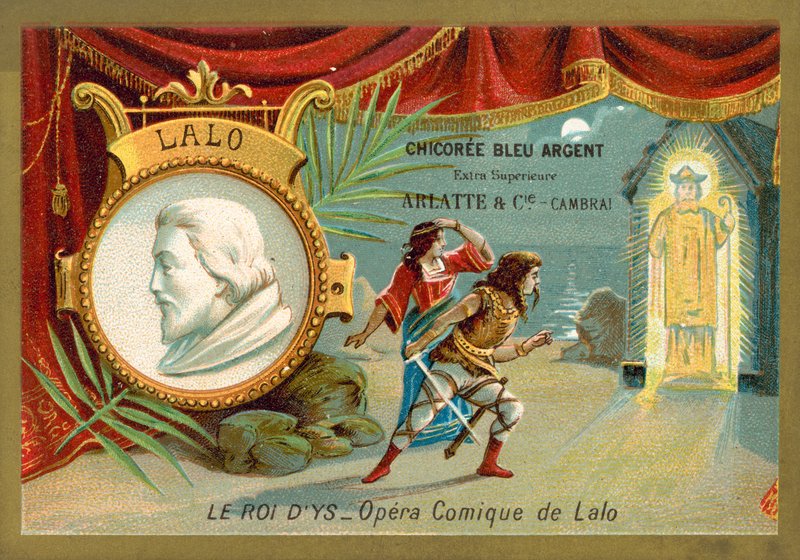 Edouard Lalo, fransk kompositör, och en scen från hans opera Le Roi d