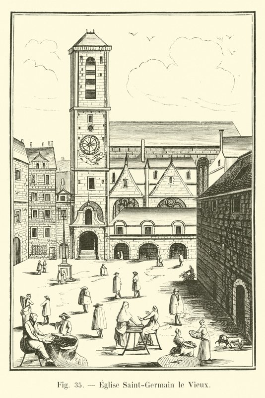 Kyrkan Saint-Germain den gamla av French School